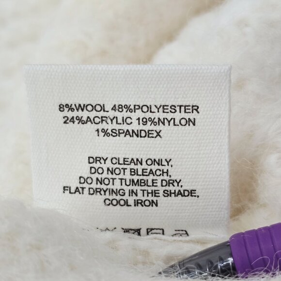 New Rumored - S - Milkshake Mini Dress White Coquette Soft Knit Oversized Casual - Picture 6 of 8